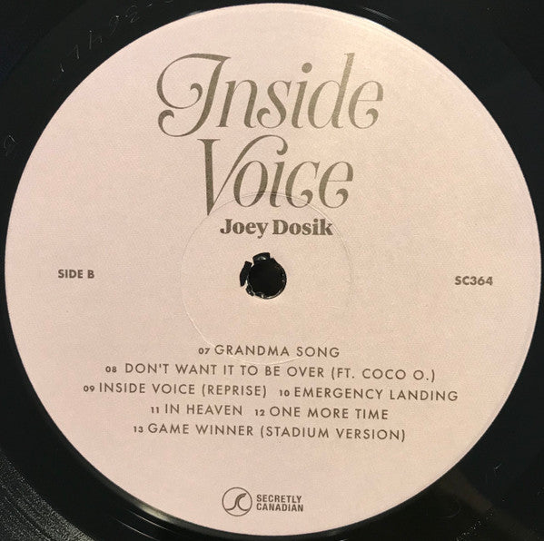 Joey Dosik - Inside Voice - New Lp Record 2018 Secretly Canadian Vinyl & Download - Soul / R&B - Shuga Records