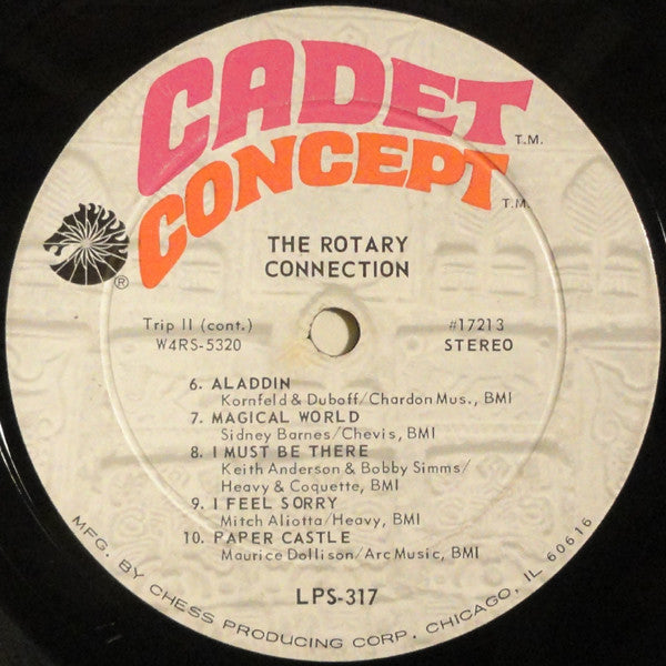 Rotary Connection ‎- Aladdin - VG LP Record 1968 Cadet Concept Original USA Vinyl Minnie Riperton - Soul / Psychedelic Rock - Shuga Records