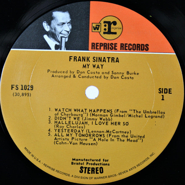 Frank Sinatra - My Way - VG+ LP Record 1969 Reprise USA Vinyl - Jazz / Big Band / Pop - Shuga Records