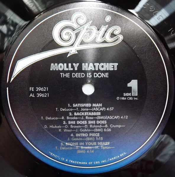 Molly Hatchet - The Deed Is Done - Mint- LP Record 1984 Epic USA Original Vinyl - Hard Rock / Metal / Rock & Roll / Ezra Tucker Cover Art - Shuga Records