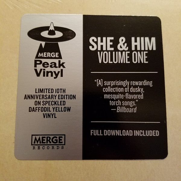 She & Him - Volume One (2008) - New LP Record 2018 Merge USA Peak Daffodil Yellow Vinyl & Download - Indie Rock / Folk Rock / Soft Rock - Shuga Records