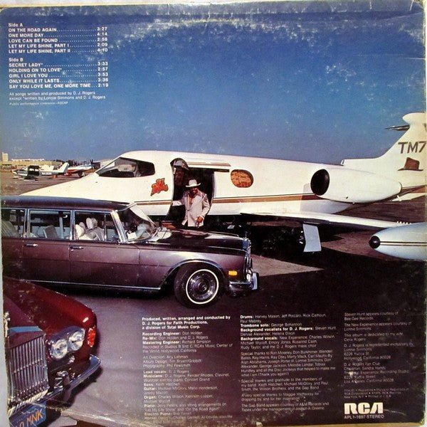 D. J. Rogers – On The Road Again - VG+ LP Record 1976 RCA USA Vinyl - Soul / Funk