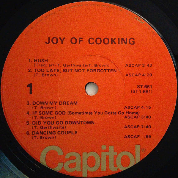 Joy Of Cooking - Joy Of Cooking - VG+ LP Record 1971 Capitol USA Vinyl - Pop Rock / Classic Rock / Country Rock - Shuga Records