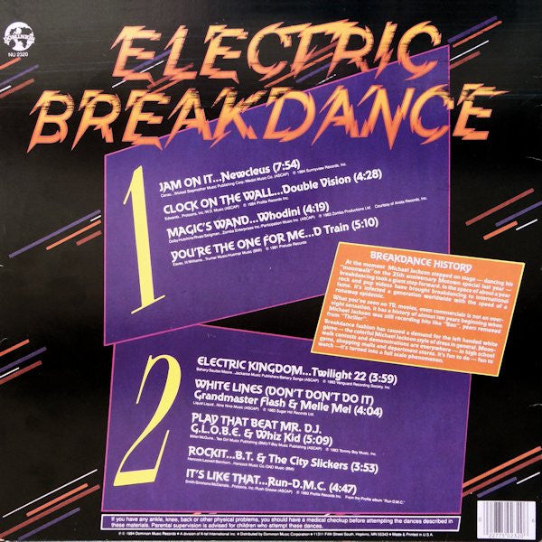Various - Electric Breakdance - VG+ LP Record 1984 K-Tel Dominion Music USA Vinyl - Hip Hop / Electro / Breaks - Shuga Records
