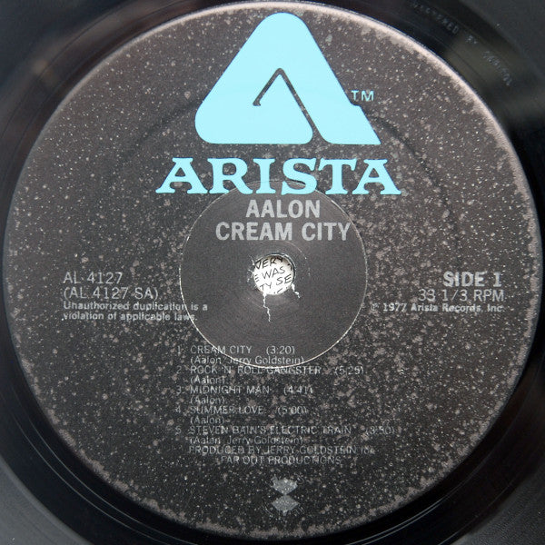 Aalon - Cream City - VG LP Record 1977 Arista USA - Funk / Soul / Disco - Shuga Records