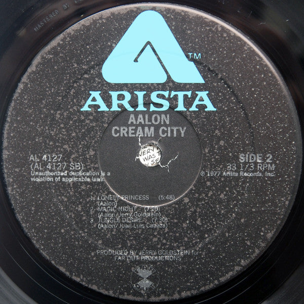 Aalon - Cream City - VG LP Record 1977 Arista USA - Funk / Soul / Disco - Shuga Records