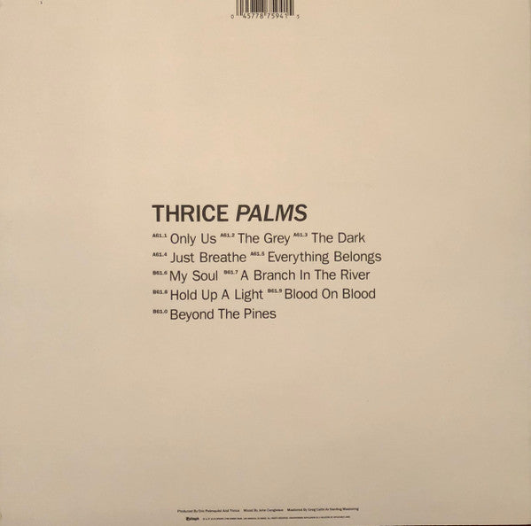 Thrice - Palms - Mint- LP Record 2018 Epitaph USA Red with Black Swirl Vinyl - Alternative Rock / Post-Hardcore - Shuga Records
