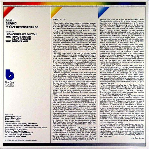 Grant Green - Nigeria - VG+ LP Record 1980 Blue Note USA Original Vinyl - Jazz / Hard Bop - Shuga Records