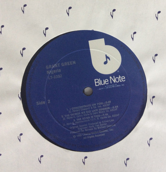 Grant Green - Nigeria - VG+ LP Record 1980 Blue Note USA Original Vinyl - Jazz / Hard Bop - Shuga Records