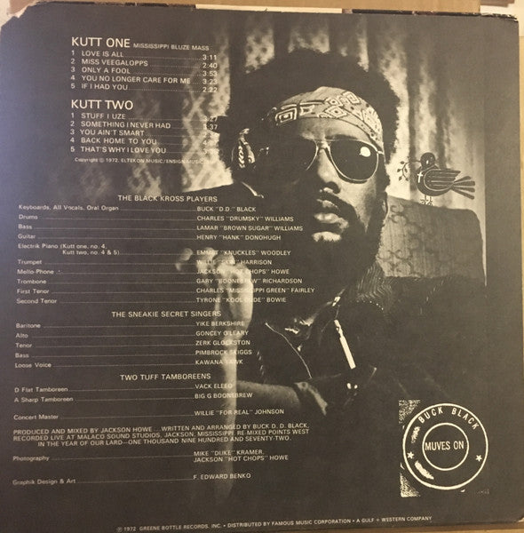 Buck D.D. Black – Mississippi Bluze Mass - VG+ LP Record 1973 Greene Bottle USA Vinyl - Funk