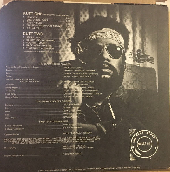 Buck D.D. Black – Mississippi Bluze Mass - VG+ LP Record 1973 Greene Bottle USA Vinyl - Funk - Shuga Records