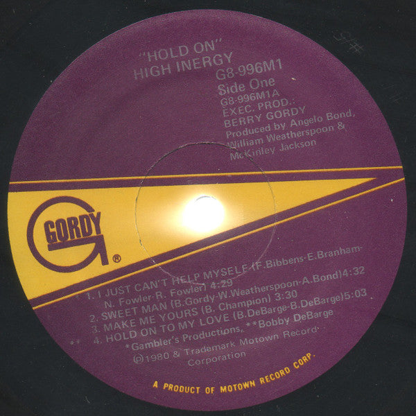 High Inergy – Hold On - VG+ LP Record 1980 Gordy Vinyl - Funk / Disco