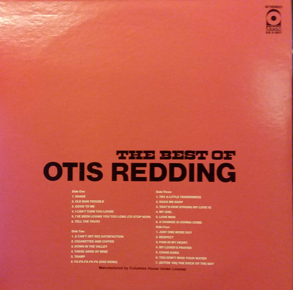 Otis Redding – The Best Of Otis Redding (1972) - VG+ 2 LP Record 1979 ATCO Club Edition USA Vinyl - Soul / Funk