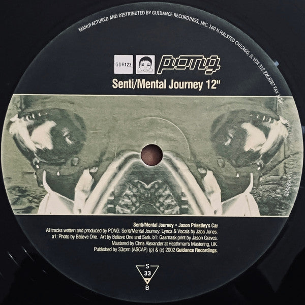 Pong - Senti/Mental Journey - New 12" Single Record 2003 Guidance Recordings USA - Electro / Chicago House - Shuga Records