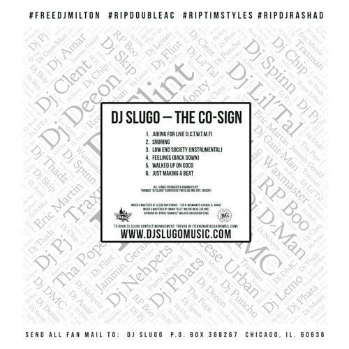 DJ Slugo – The Co-Sign - New EP Record 2018 Subterranean Playhouse Vinyl & DVD- Chicago House / Juke
