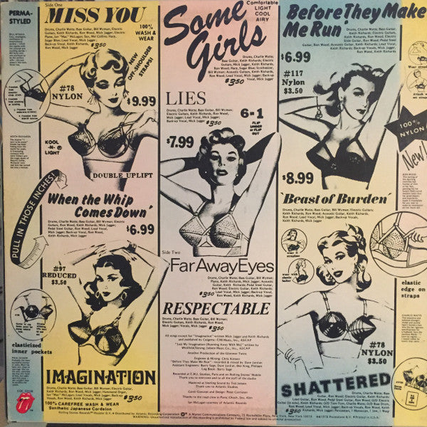 The Rolling Stones - Some Girls - VG+ LP Record 1978 USA Vinyl Die Cut Sleeve & 2nd Press Censored Cover - Rock & Roll / Classic Rock - Shuga Records