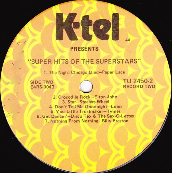 Various - Superhits Of The Superstars - VG+ 2 LP Record 1975 K-Tel USA Vinyl - Pop Rock / Disco / Soul / Pop - Shuga Records