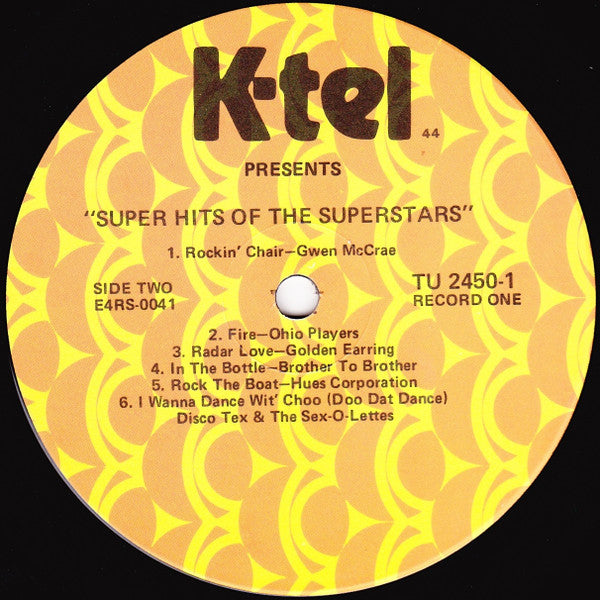 Various - Superhits Of The Superstars - VG+ 2 LP Record 1975 K-Tel USA Vinyl - Pop Rock / Disco / Soul / Pop - Shuga Records