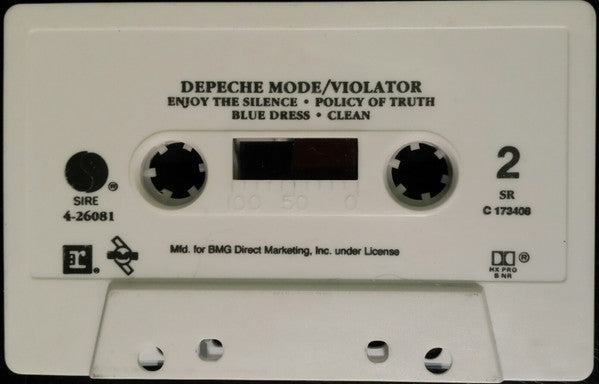 Depeche Mode - Violator - VG+ Cassette 1990 Sire Reprise Mute Tape Club Edition USA - Synth pop - Shuga Records