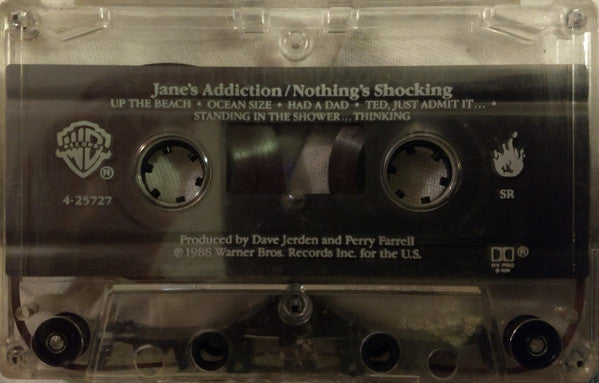 Jane's Addiction - Nothing's Shocking - VG+ Cassette 1988 Warner USA Tape - Alternative Rock - Shuga Records