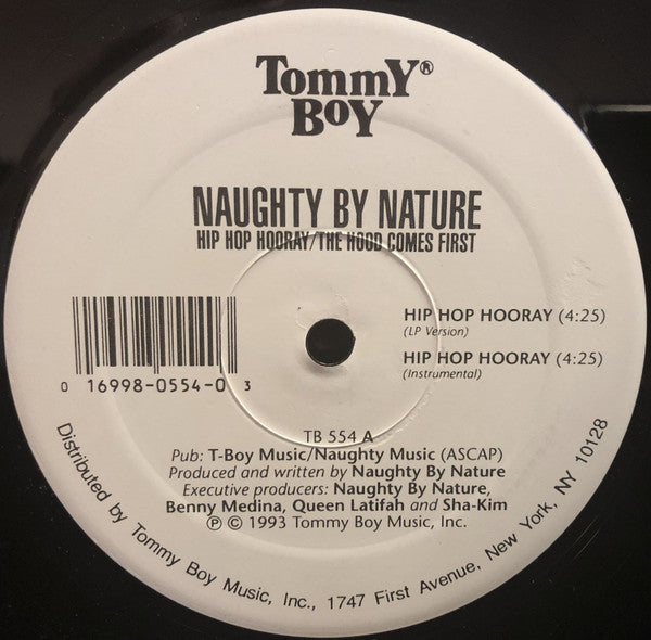 Naughty By Nature - Hip Hop Hooray / The Hood Comes First - VG 12" Single Record 1993 Tommy Boy USA Vinyl - Hip Hop - Shuga Records