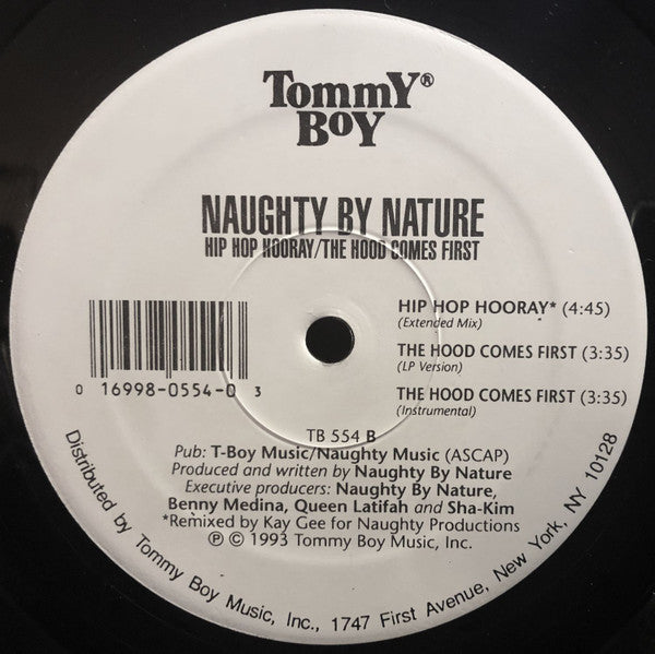 Naughty By Nature - Hip Hop Hooray / The Hood Comes First - VG 12" Single Record 1993 Tommy Boy USA Vinyl - Hip Hop - Shuga Records