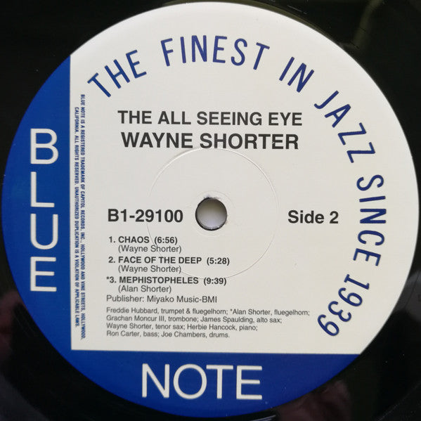 Wayne Shorter - The All Seeing Eye (1966) - Mint- (VG cover) LP Record 1994 Blue Note USA 180 gram Vinyl - Jazz / Bop / Avant-garde Jazz - Shuga Records