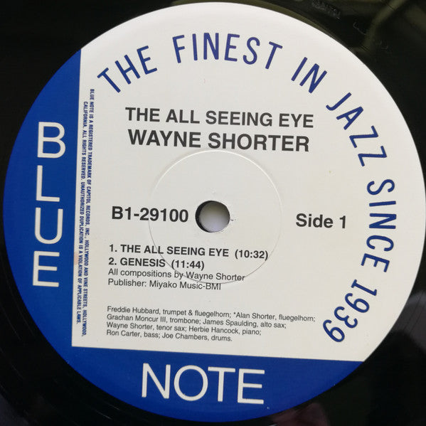 Wayne Shorter - The All Seeing Eye (1966) - Mint- (VG cover) LP Record 1994 Blue Note USA 180 gram Vinyl - Jazz / Bop / Avant-garde Jazz - Shuga Records