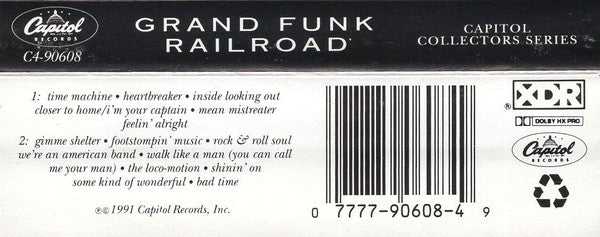 Grand Funk Railroad - Capitol Collectors Series: Grand Funk Railroad - Used Cassette 1991 Capitol Tape - Rock - Shuga Records