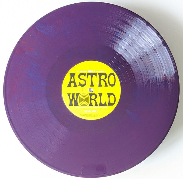 Travis Scott - Astroworld - VG+ 2 LP Record 2018 Epic Cactus Jack Purple Marble Vinyl - Hip Hop - Shuga Records
