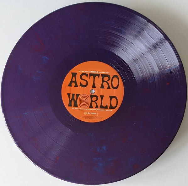 Travis Scott - Astroworld - VG+ 2 LP Record 2018 Epic Cactus Jack Purple Marble Vinyl - Hip Hop - Shuga Records