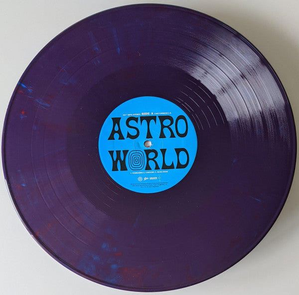 Travis Scott - Astroworld - VG+ 2 LP Record 2018 Epic Cactus Jack Purple Marble Vinyl - Hip Hop - Shuga Records