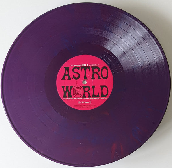 Travis Scott - Astroworld - VG+ 2 LP Record 2018 Epic Cactus Jack Purple Marble Vinyl - Hip Hop - Shuga Records