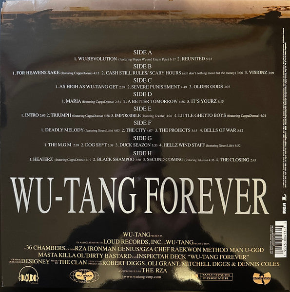 Wu-Tang Clan - Wu-Tang Forever (1997) - Mint- 4 LP Record 2018 Loud RCA Sony USA 180 gram Vinyl & Download - Hip Hop (Copy) - Shuga Records