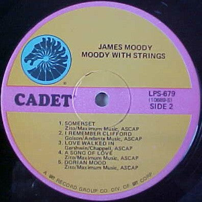 James Moody - Moddy With Strings (1961) - VG+ LP Record 1970s Cadet USA Vinyl - Jazz / Bop