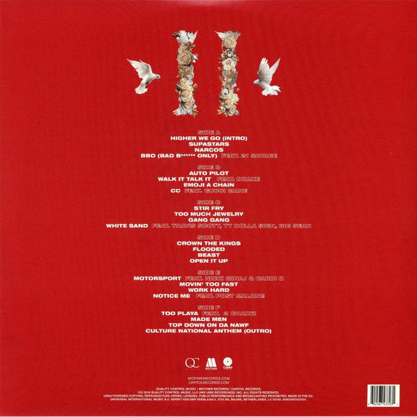 Migos - Culture II - Mint- 3 LP Record 2018 Quality Control Motown Capitol USA Vinyl - Hip Hop / Trap - Shuga Records