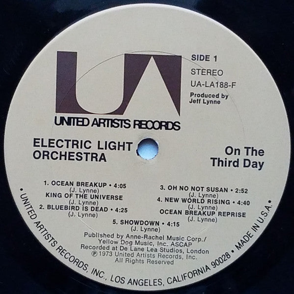 Electric Light Orchestra - On The Third Day - VG+ LP Record 1973 United Artists USA Original Vinyl - Prog Rock / Symphonic Rock - Shuga Records