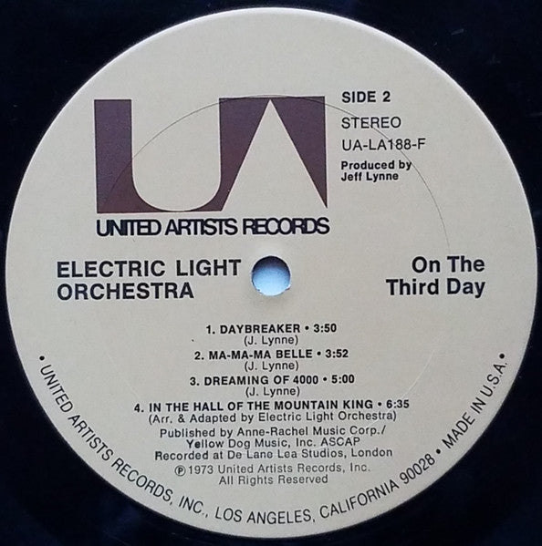 Electric Light Orchestra - On The Third Day - VG+ LP Record 1973 United Artists USA Original Vinyl - Prog Rock / Symphonic Rock - Shuga Records