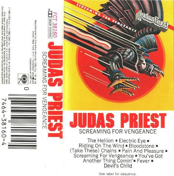 Judas Priest - Screaming For Vengeance - New Cassette 1982 Sealed Columbia Tape - Heavy Metal - Shuga Records