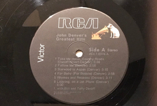John Denver - John Denver's Greatest Hits (1972) - VG+ LP Record 1976 RCA USA Vinyl - Country / Country Rock - Shuga Records