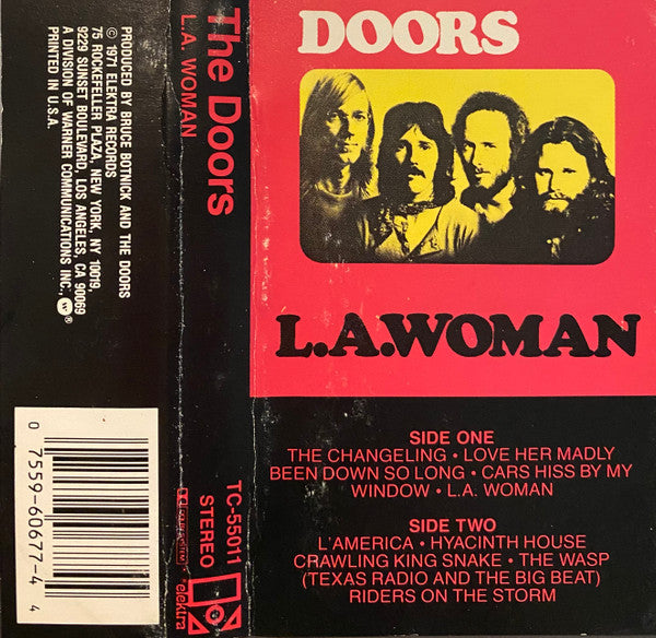 The Doors - L.A. Woman - VG+ Cassette 1980 Elektra USA Tape - Classic Rock / Blues Rock - Shuga Records