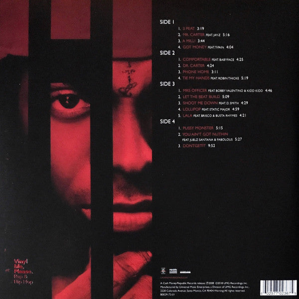 Lil Wayne ‎– Tha Carter III (2008) - Mint- 2 LP Record 2018 Cash Money Vinyl Me, Please Red & Black Galaxy 180 gram Vinyl & Insert - Hip Hop - Shuga Records