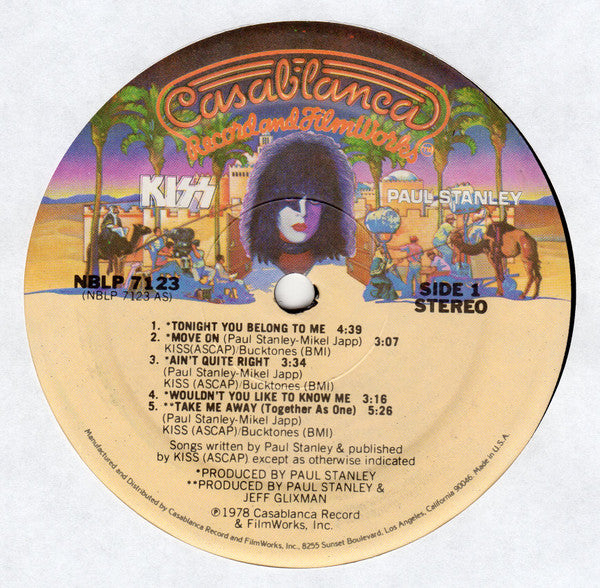 Kiss - Paul Stanley - VG+ LP Record 1978 Casablanca USA Vinyl, Inner & Poster - Hard Rock / Pop Rock - Shuga Records