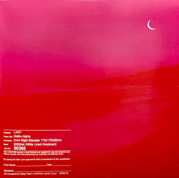 LANY – Malibu Nights - New LP Record 2018 Polydor Interscope Clear Vinyl - Indie Pop / Synth-pop - Shuga Records