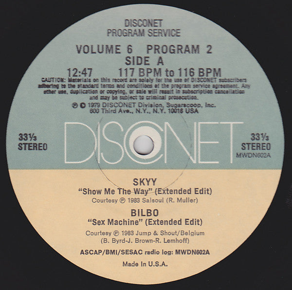 Skyy / Bilbo / Risqué - how Me The Way / Sex Machine / Burn It Up, Mr. D.J. -VG+ 12" Single Record 1983 Disconet Program Service USA Vinyl - Disco - Shuga Records