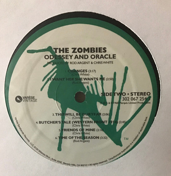 The Zombies - Odessey And Oracle (1968) - Mint- LP Record 2015 Varèse Sarabande Vinyl - Psychedelic Rock - Shuga Records