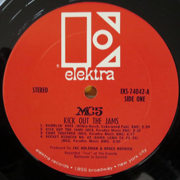 MC5 - Kick Out The Jams - VG LP Record 1969 Elektra USA Vinyl Censored - Hard Rock / Garage Rock / Psychedelic Rock - Shuga Records