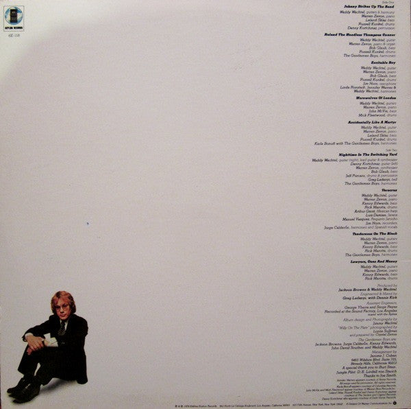 Warren Zevon - Excitable Boy - VG+ LP Record 1978 Asylum USA Original Vinyl - Pop Rock / Classic Rock - Shuga Records