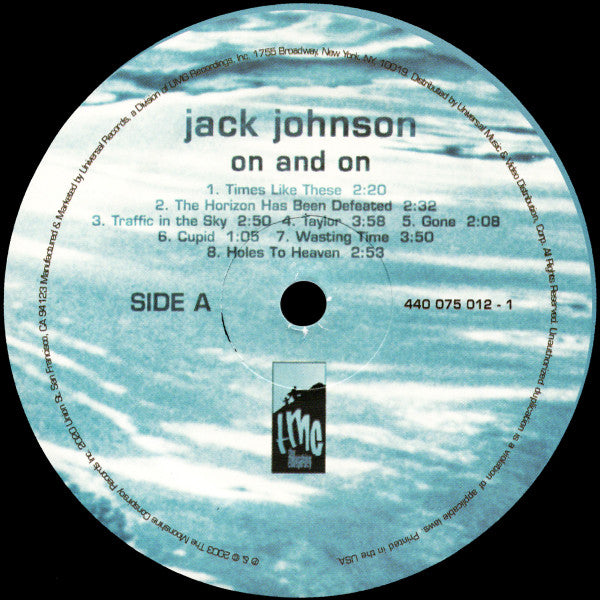 Jack Johnson - VG LP Record 2003 The Moonshine Conspiracy USA Original Vinyl - Rock / Acoustic