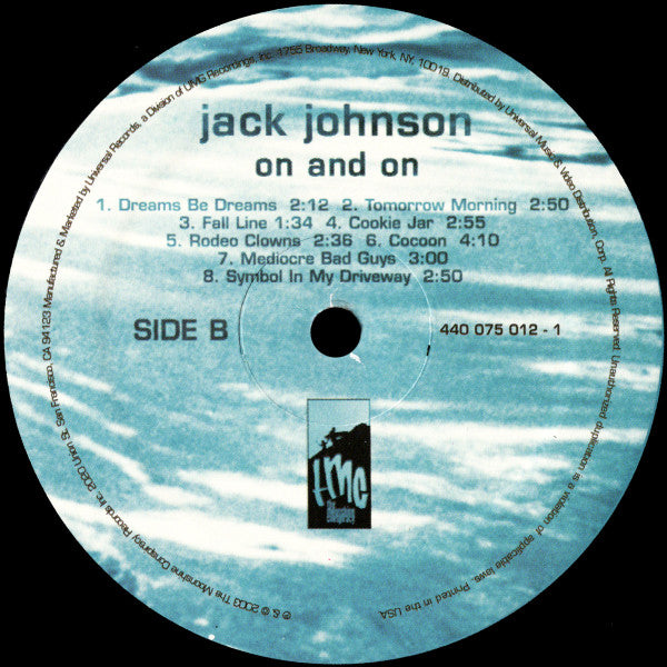 Jack Johnson - VG LP Record 2003 The Moonshine Conspiracy USA